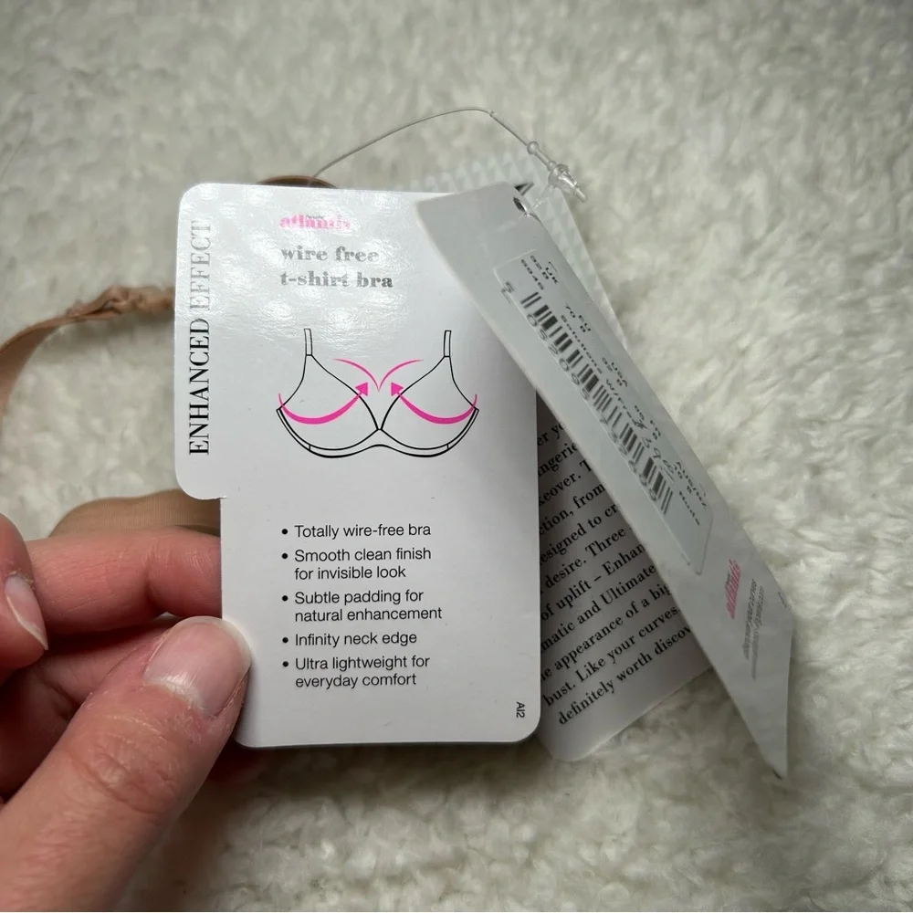 Atläntis Padded Plunge Bra Nude 32B NWT - Picture 5 of 6